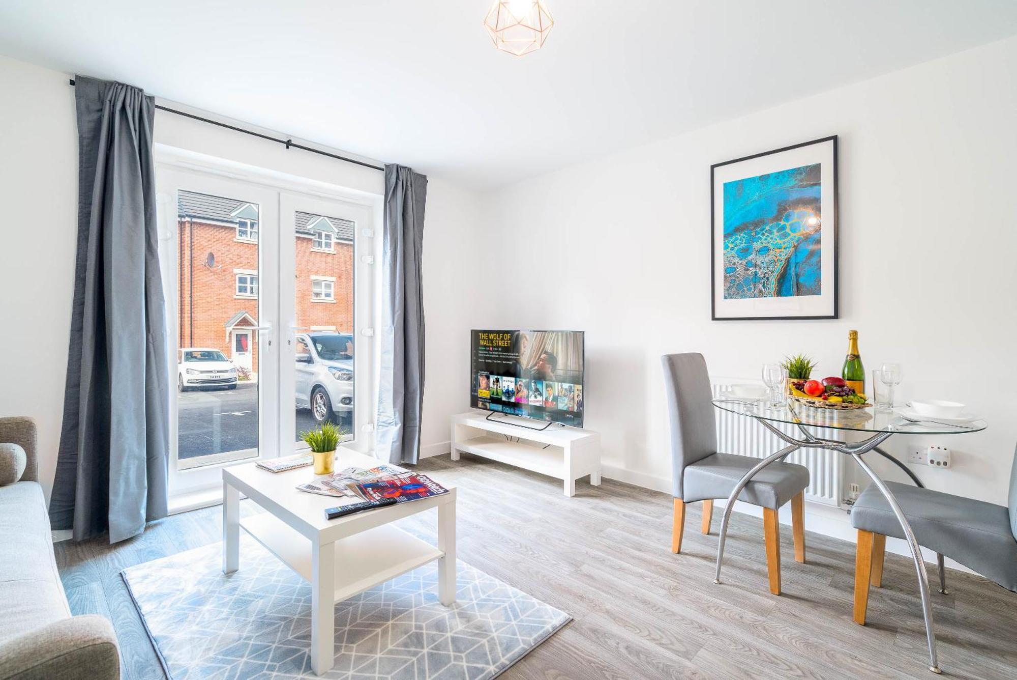 Apartment Luxury - Twin Beds - Selly Oak - Off-street Parking - Free Netflix & Wifi - Rated 9cc Birmingham