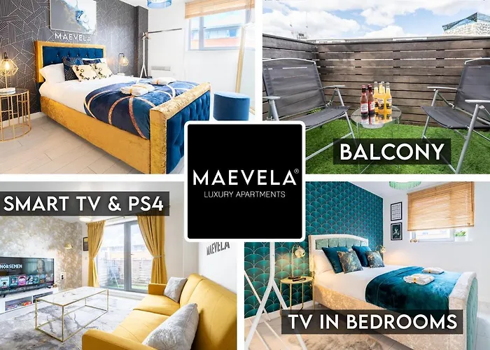 Maevela Apartments - Ultra Lavish Luxury 2 Bed Apartment City Centre - With Balcony - Free Secure Parking - Ps4 & Smart Tv\'S