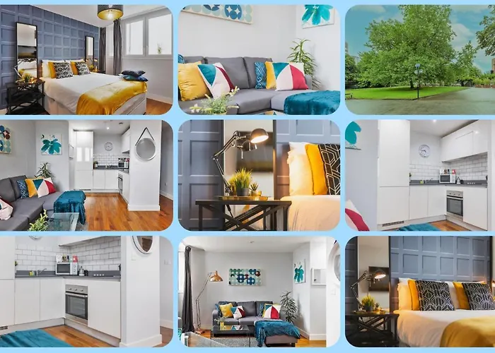Luxury 9Ine Broad Street Apartments, Beautiful City View, Public Parking,