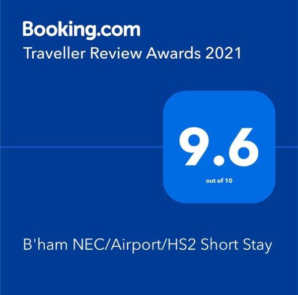 B'ham Nec/airport/hs2 Short Apartment Birmingham
