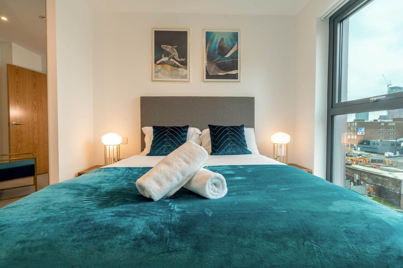 Apartment New Build ☆ Luxury Teal 2 Bed, 2 Bath Apartment - 5 Min Walk From Bullring/Cube/Mailbox/New Street Station