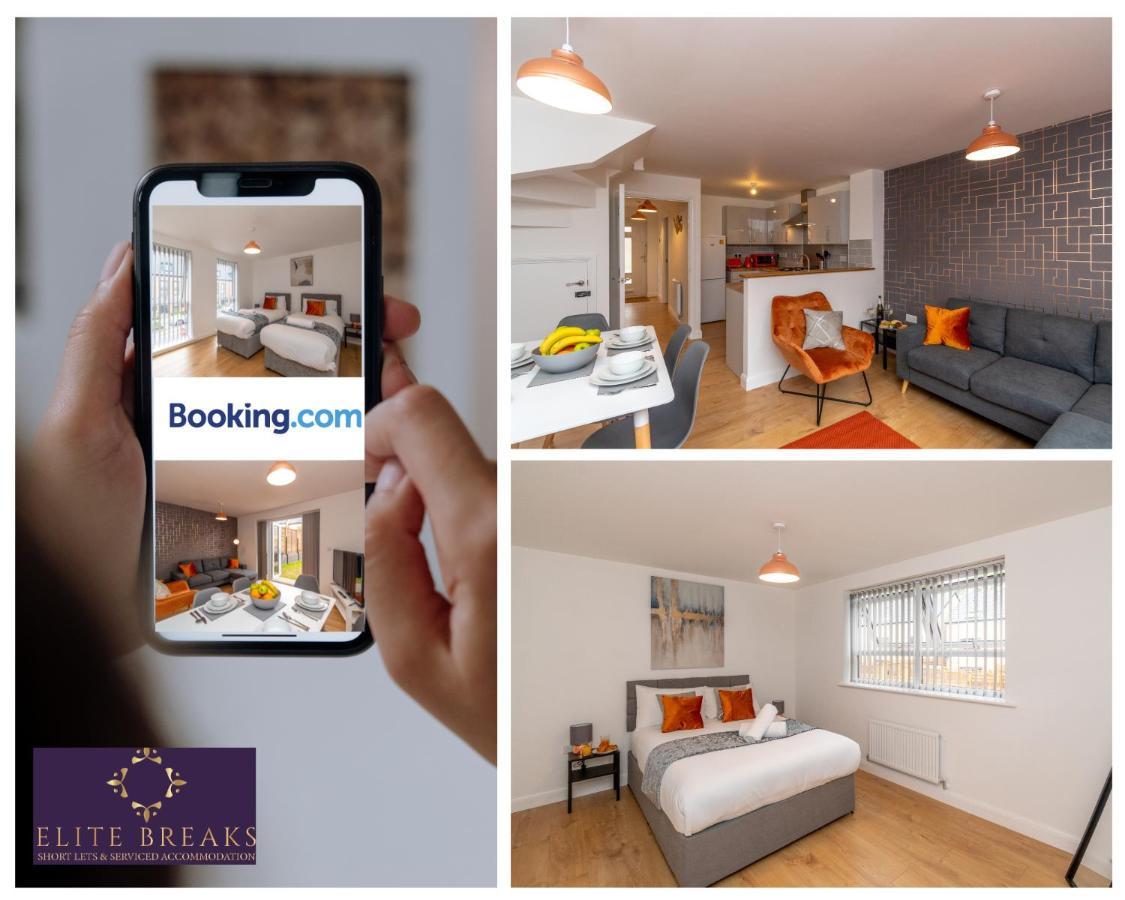 Central 4 Bed House By Elite Breaks Serviced With Free Parking Sleeps Upto 8 * Birmingham