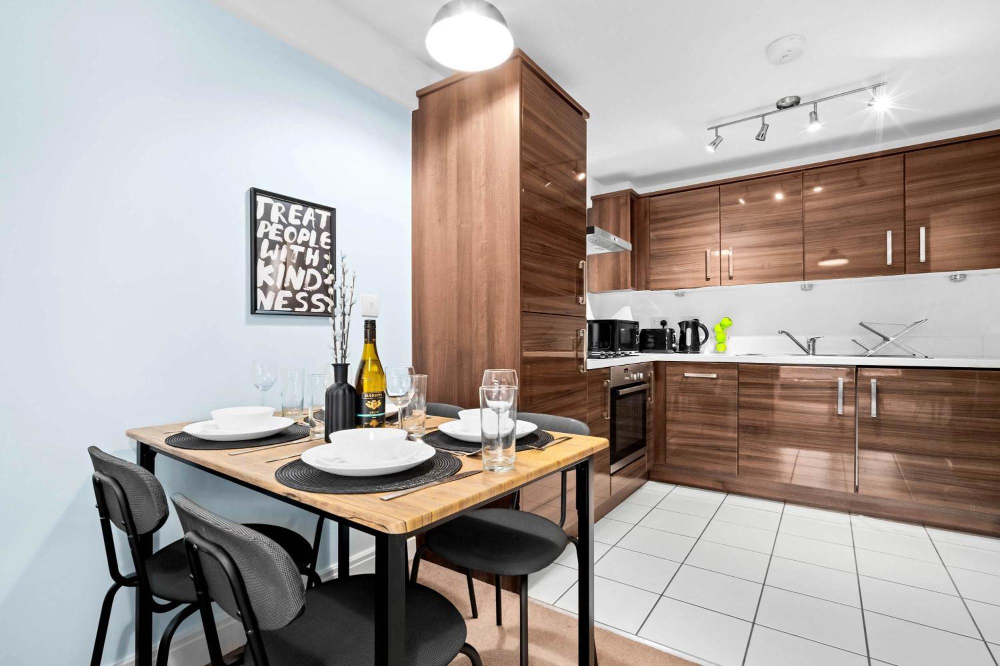 Apartment Modern 2 Bed Centre Wi-fi - Rated - Wifi - Smart - Rated - Tv - 49l Birmingham