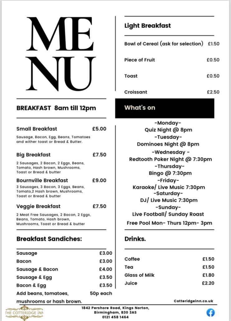 Inn The Cotteridge Birmingham