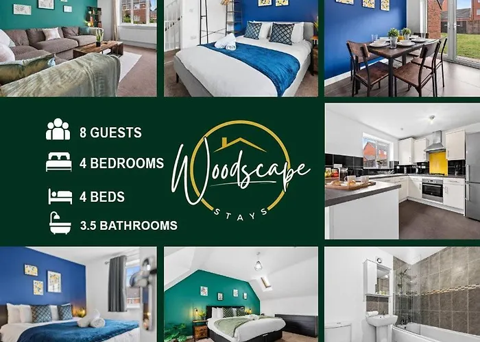 Woodscape Stays - Spacious 4 Bed Work Accommodation, Contractors & Professionals, Driveway Parking, Fast Wifi, Close To Birmingham City Centre