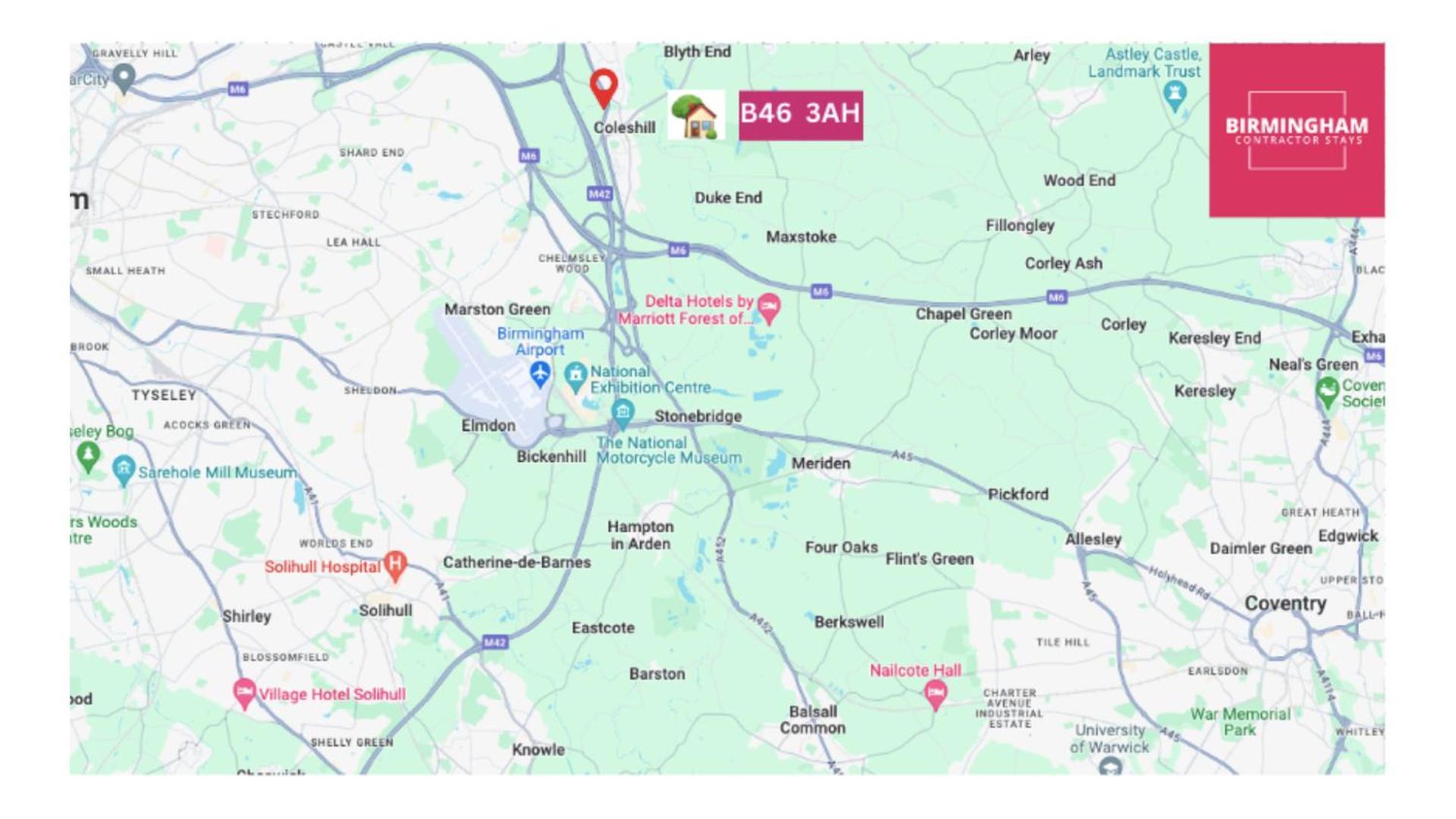 Apartment Coleshill Flexible Stay: Spacious 3-bedroom Birmingham