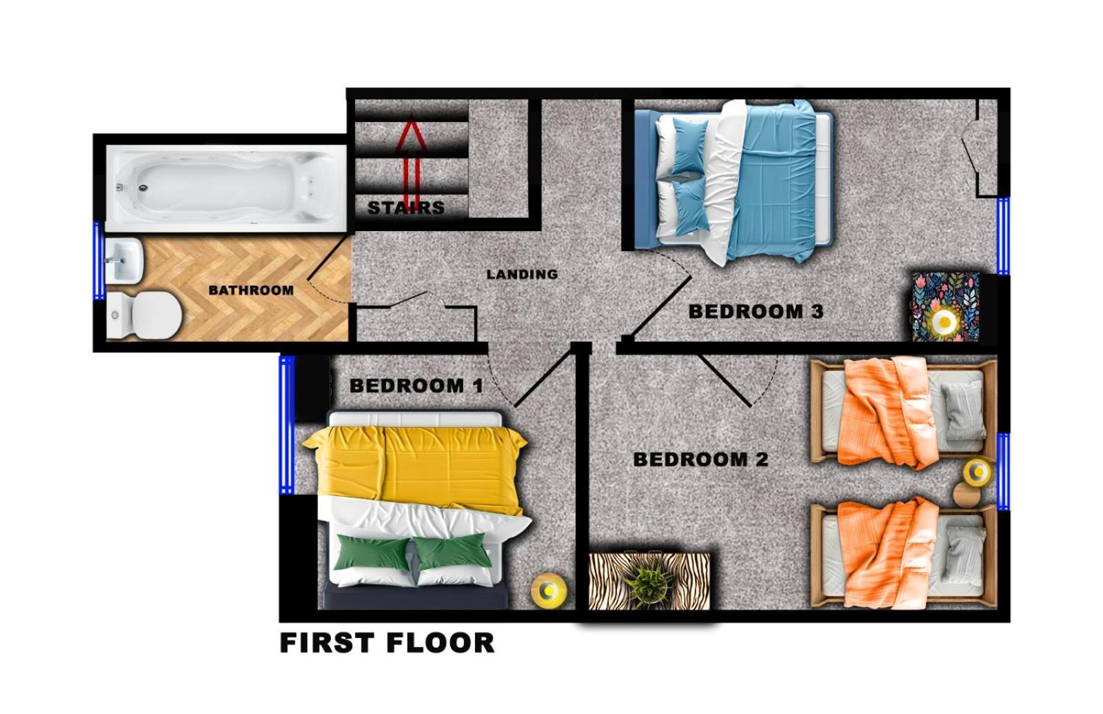 Apartment Coleshill Flexible Stay: Spacious 3-bedroom